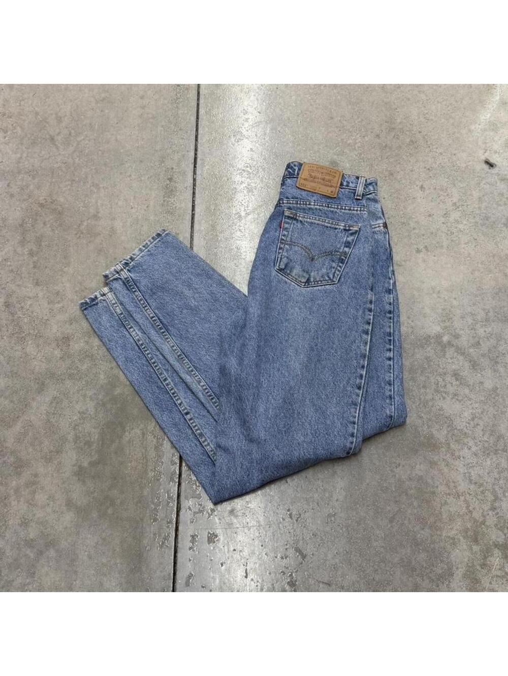 vintage levis 512 slim cut faded blue jeans size 8 WOMENS